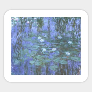 Blue Waterlilies by Claude Monet Sticker